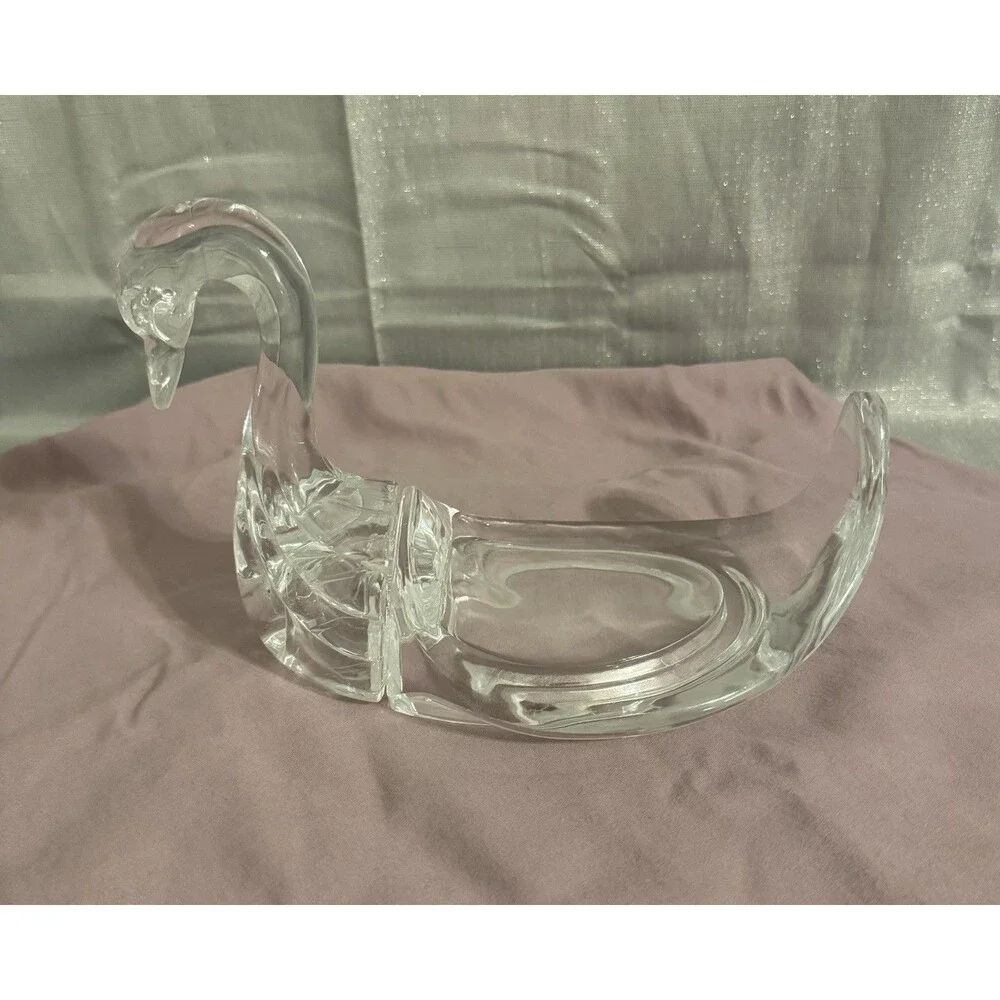 Vintage Lucite Acrylic Swan Towel Holder Clear Mid-century Modern Bath Kitchen